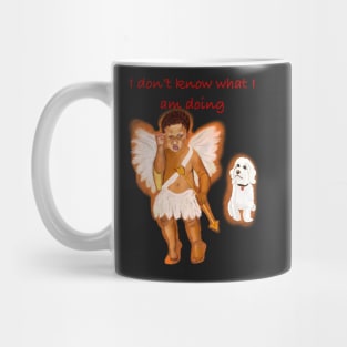 I don’t know what I am doing Cavapoo Cavoodle  Cavapoochon and the angel boy - cute cavalier King Charles spaniel Bichon frise Mug